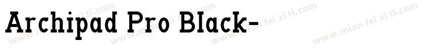 Archipad Pro Black字体转换
